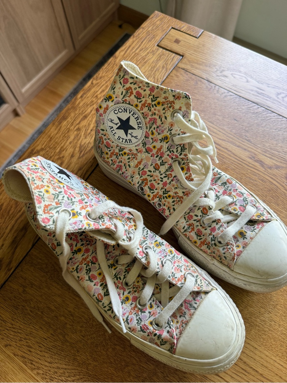 Converse Floral High-Top Sneakers